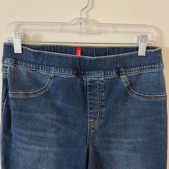 SPANX DISTRESSED SKINNY JEANS Size large raw hem - Picture 9 of 16